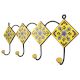 Yellow Turquoise Floral Tiles Hooks